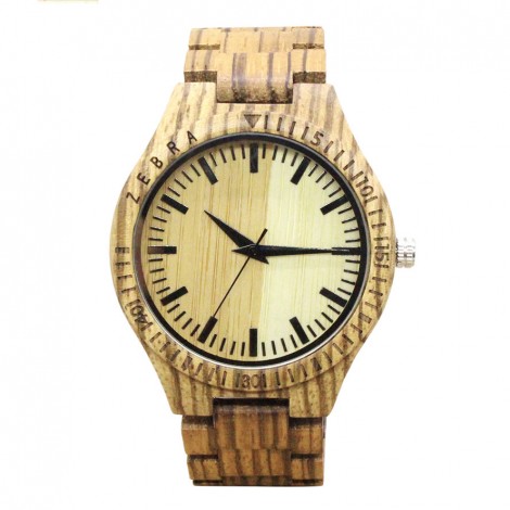 Wooden Watch //ZEBRA ALL WOOD 11
